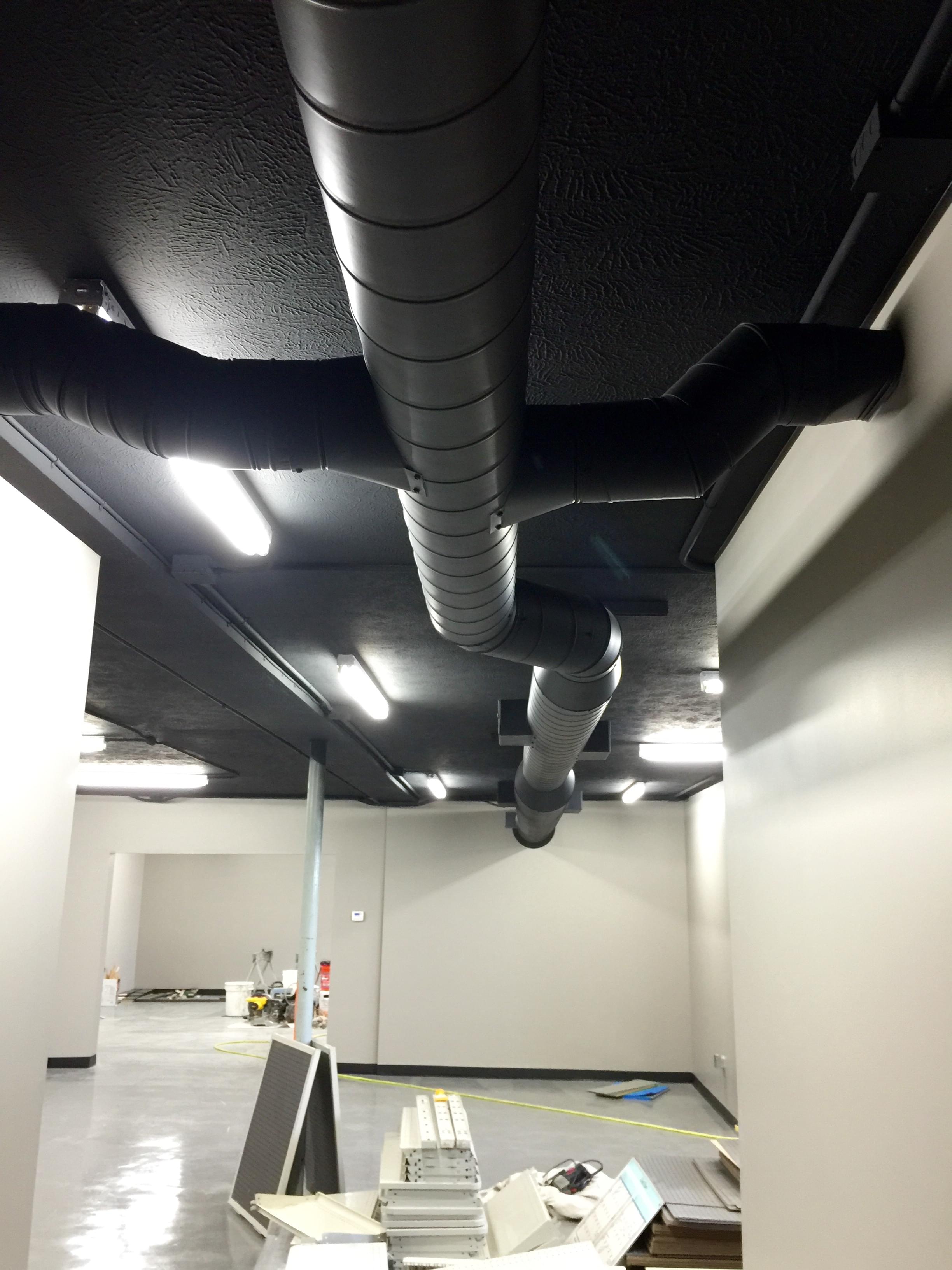 Installation Images And Photo Gallery For All Pro Mechanical Battle Custom Commercial Exposed Ductwork