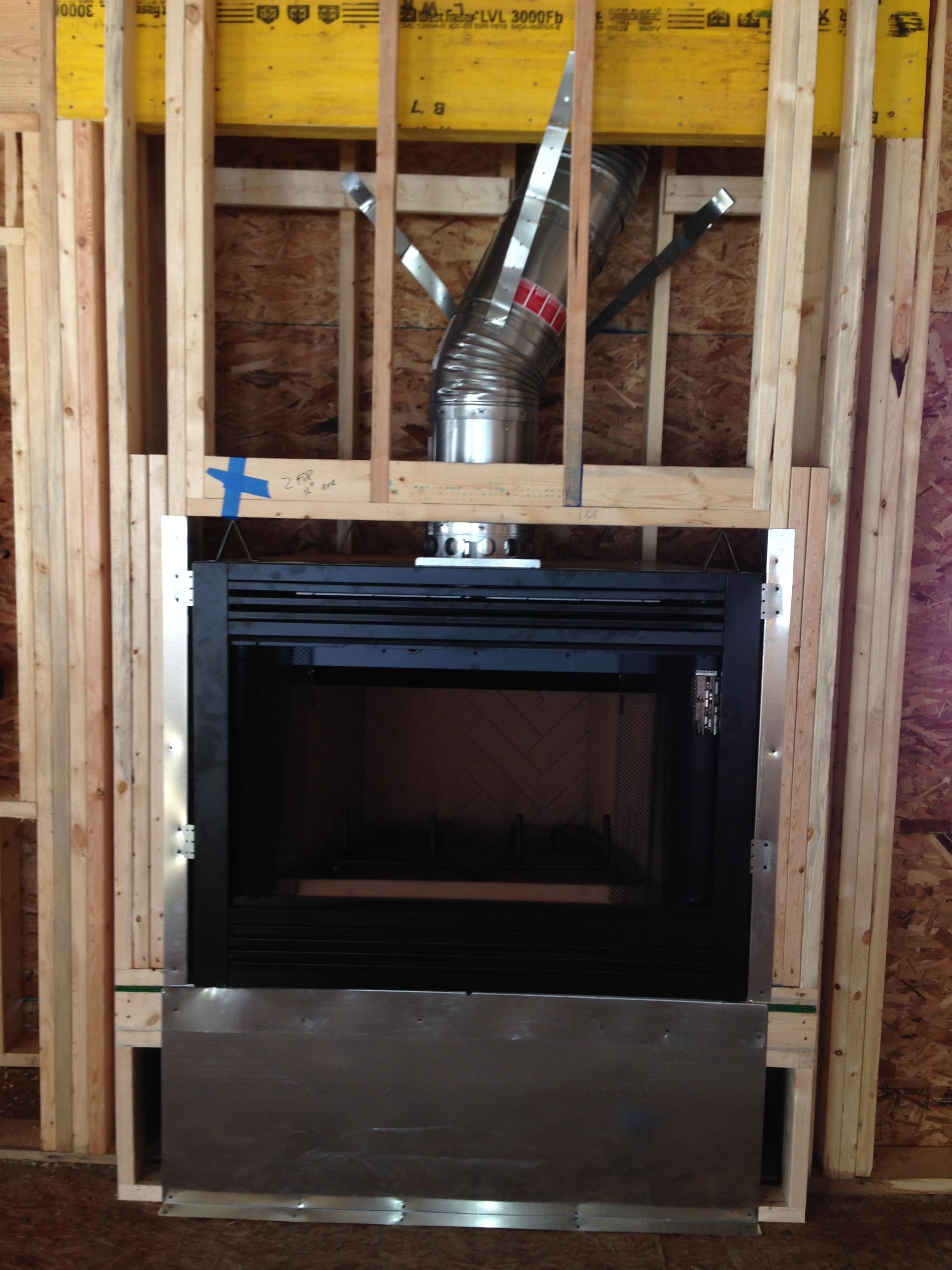 Installation Images And Photo Gallery For All Pro Mechanical Battle New Construction Fireplace Installation